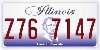 IL license plate Z767147