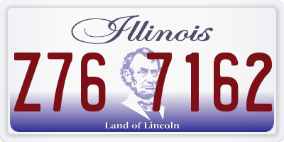 IL license plate Z767162