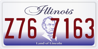 IL license plate Z767163