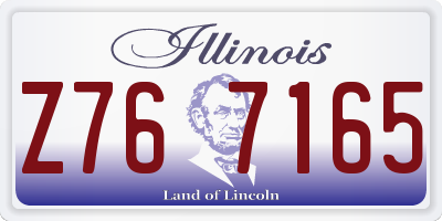 IL license plate Z767165