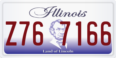 IL license plate Z767166