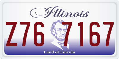 IL license plate Z767167