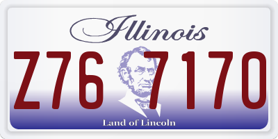 IL license plate Z767170