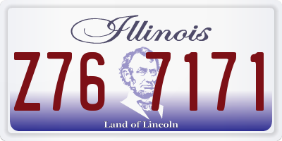 IL license plate Z767171