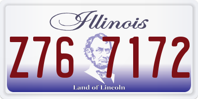 IL license plate Z767172