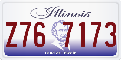 IL license plate Z767173