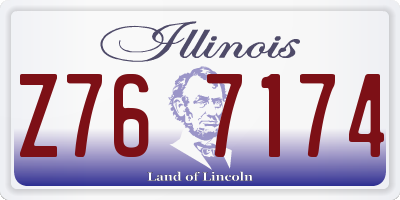 IL license plate Z767174