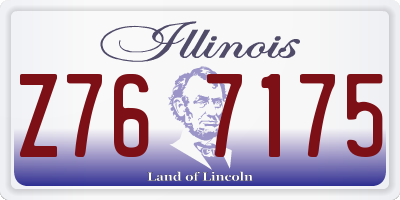 IL license plate Z767175