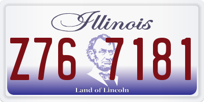 IL license plate Z767181