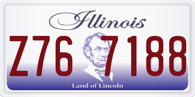 IL license plate Z767188