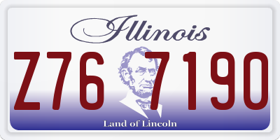 IL license plate Z767190