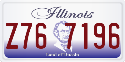 IL license plate Z767196