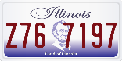 IL license plate Z767197