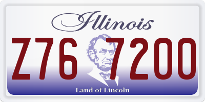 IL license plate Z767200