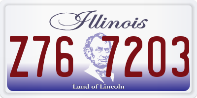 IL license plate Z767203