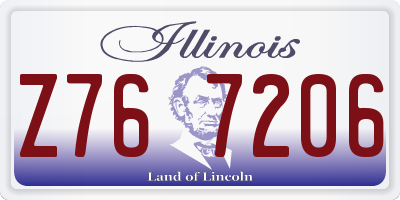 IL license plate Z767206