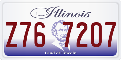 IL license plate Z767207