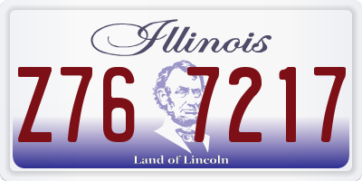 IL license plate Z767217