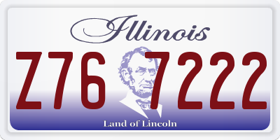 IL license plate Z767222