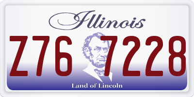 IL license plate Z767228