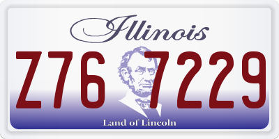 IL license plate Z767229