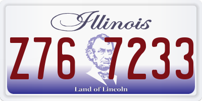 IL license plate Z767233