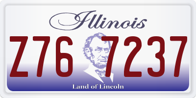 IL license plate Z767237