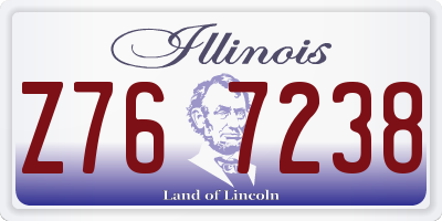 IL license plate Z767238