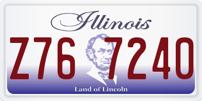 IL license plate Z767240