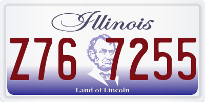IL license plate Z767255