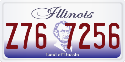 IL license plate Z767256