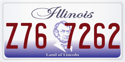 IL license plate Z767262