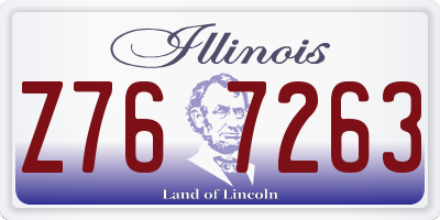 IL license plate Z767263