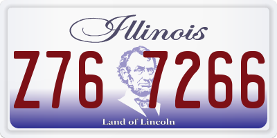 IL license plate Z767266