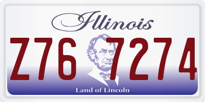 IL license plate Z767274