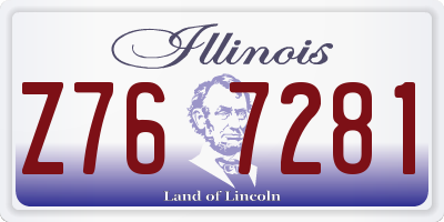 IL license plate Z767281