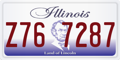 IL license plate Z767287