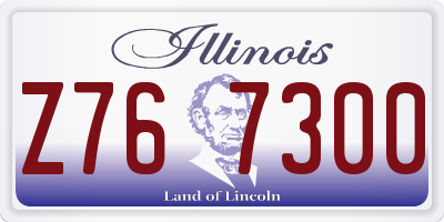 IL license plate Z767300