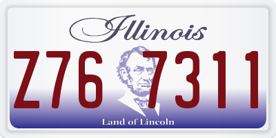 IL license plate Z767311