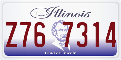 IL license plate Z767314