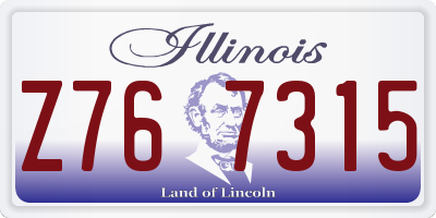 IL license plate Z767315