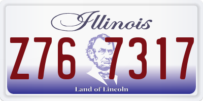 IL license plate Z767317