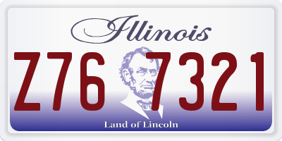 IL license plate Z767321