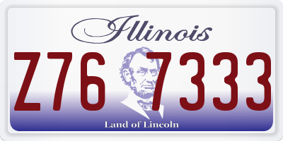 IL license plate Z767333