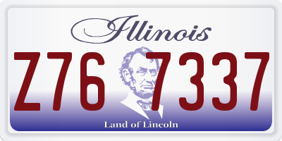 IL license plate Z767337