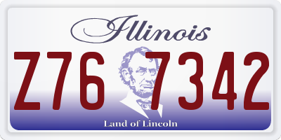 IL license plate Z767342