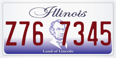 IL license plate Z767345