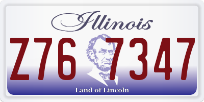 IL license plate Z767347