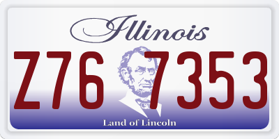 IL license plate Z767353