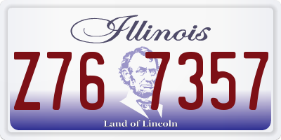 IL license plate Z767357